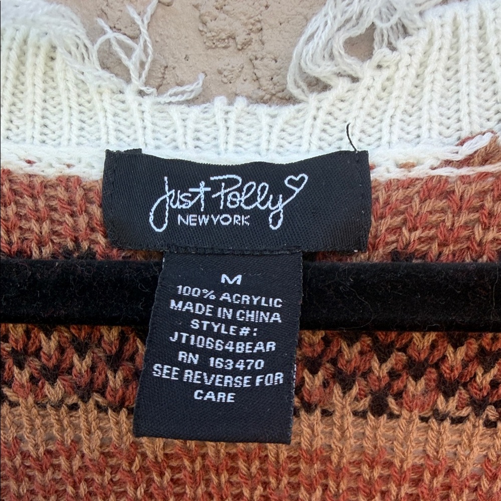 Just Polly Bear Pattern Sweater - image 2